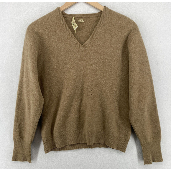 BRAEMAR Sweater Womens S Pure Lambswool Long Sleeve Pullover Brown Scotland Vtg - Picture 1 of 16